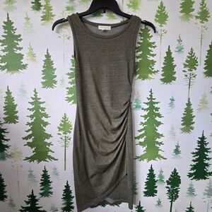 Tresure & Bond Olive Green Sleeveless Dress